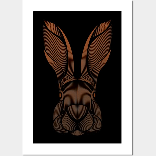 Rabbit animal pet line art Wall Art by mybeautypets